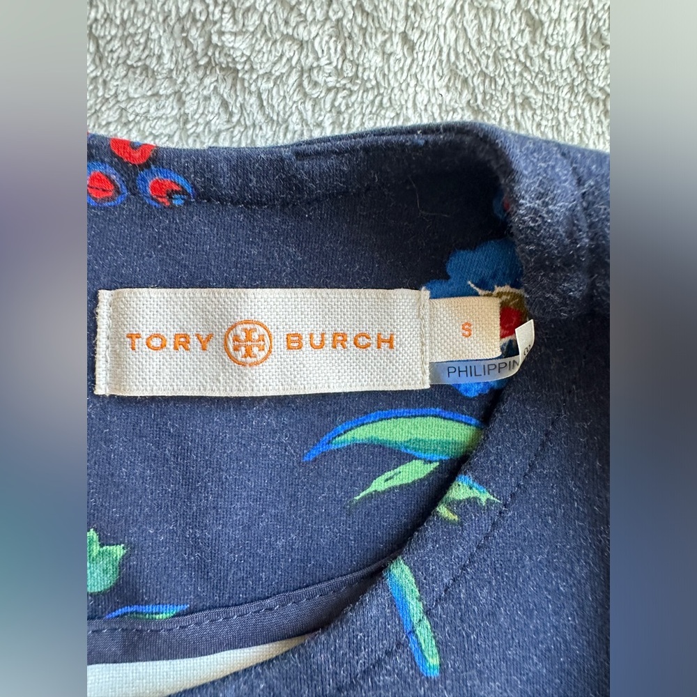Tory Burch Miranda Short-Sleeve Pansy Bouquet‎ Ponte Shirtdress Small - Picture 6 of 10